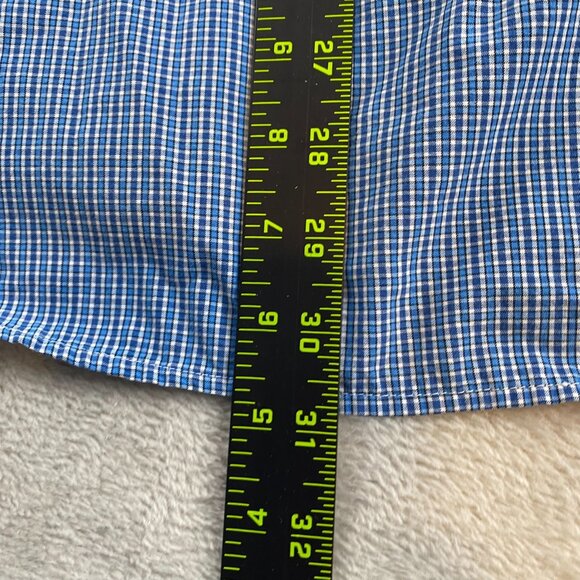 Chaps Mens Shirt XXL Blue Plaid Long Sleeve Button-Up - Picture 2 of 8